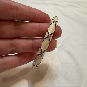 Sequin - White Magnetic Bangle Bracelet